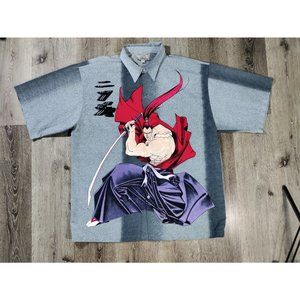 Clench 701 Jeans Mens Shirt 2XL Japanese Anime Warrior